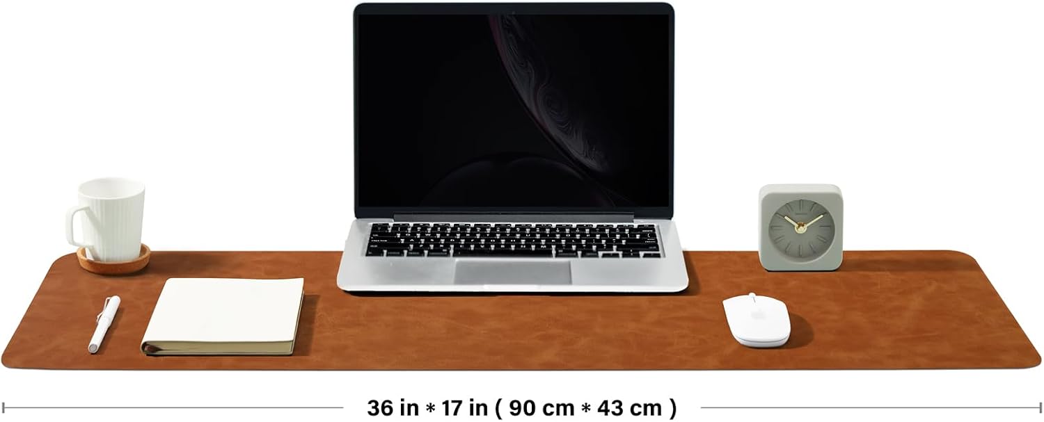 Distressed Leather Desk Mat -  - Desk Mat Leather のレビューと価格