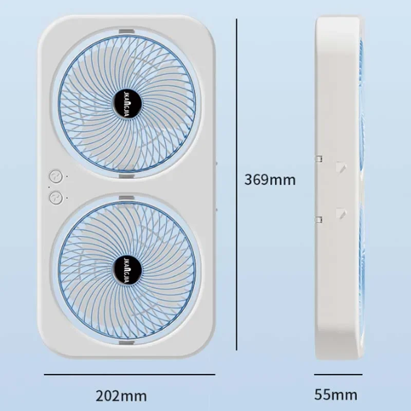 Dual Head Desk Fan USB Recharg - Home Office Head のレビューと価格