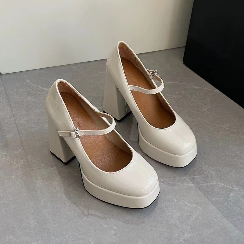 Women's Thick Heel Single Shoe - Home Office Head のレビューと価格