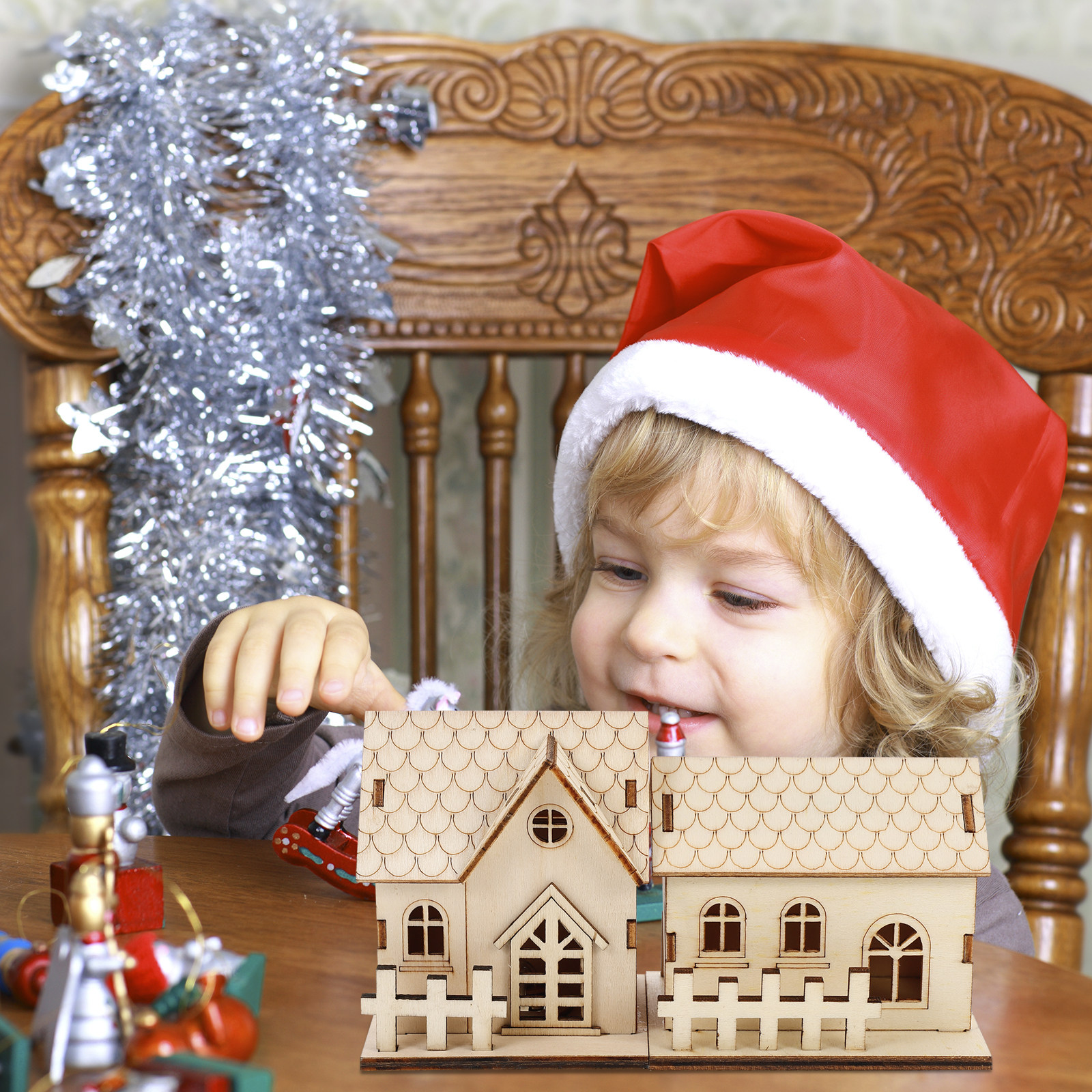2Pcs Glowing Christmas Wood Ho - Home Office Login のレビューと価格