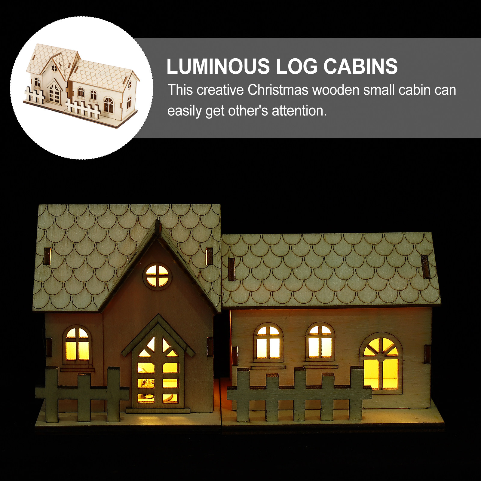 2Pcs Glowing Christmas Wood Ho - Home Office Login のレビューと価格