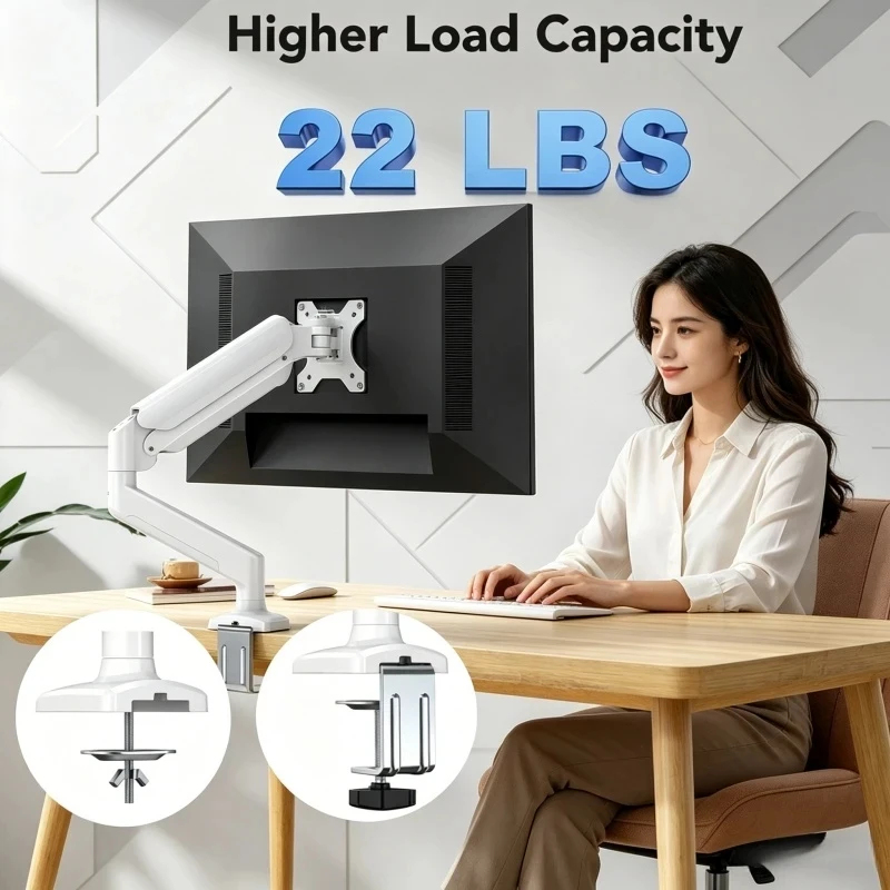 Single Monitor Desk Mount Arm– - Monitor Arm Dual のレビューと価格