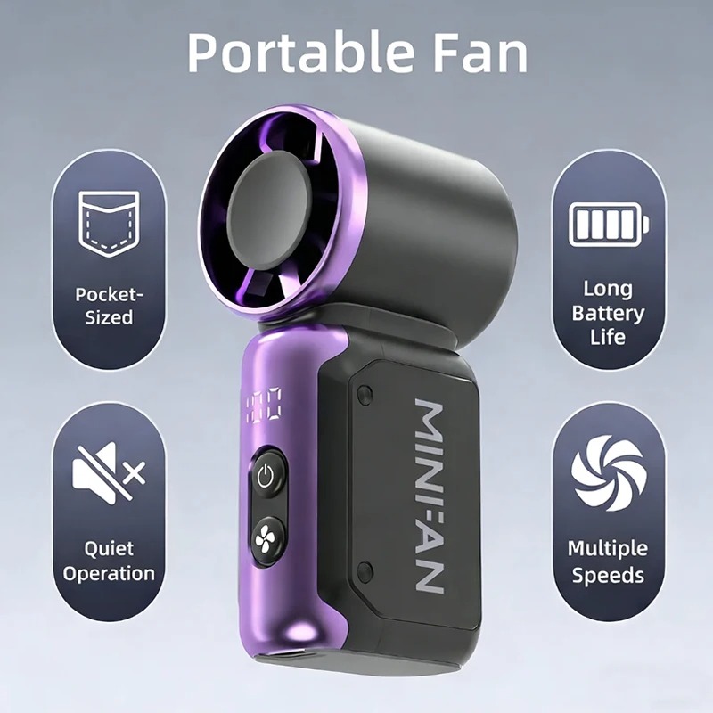 Mini handheld fan, portable sm - Usb Desk Fan のレビューと価格