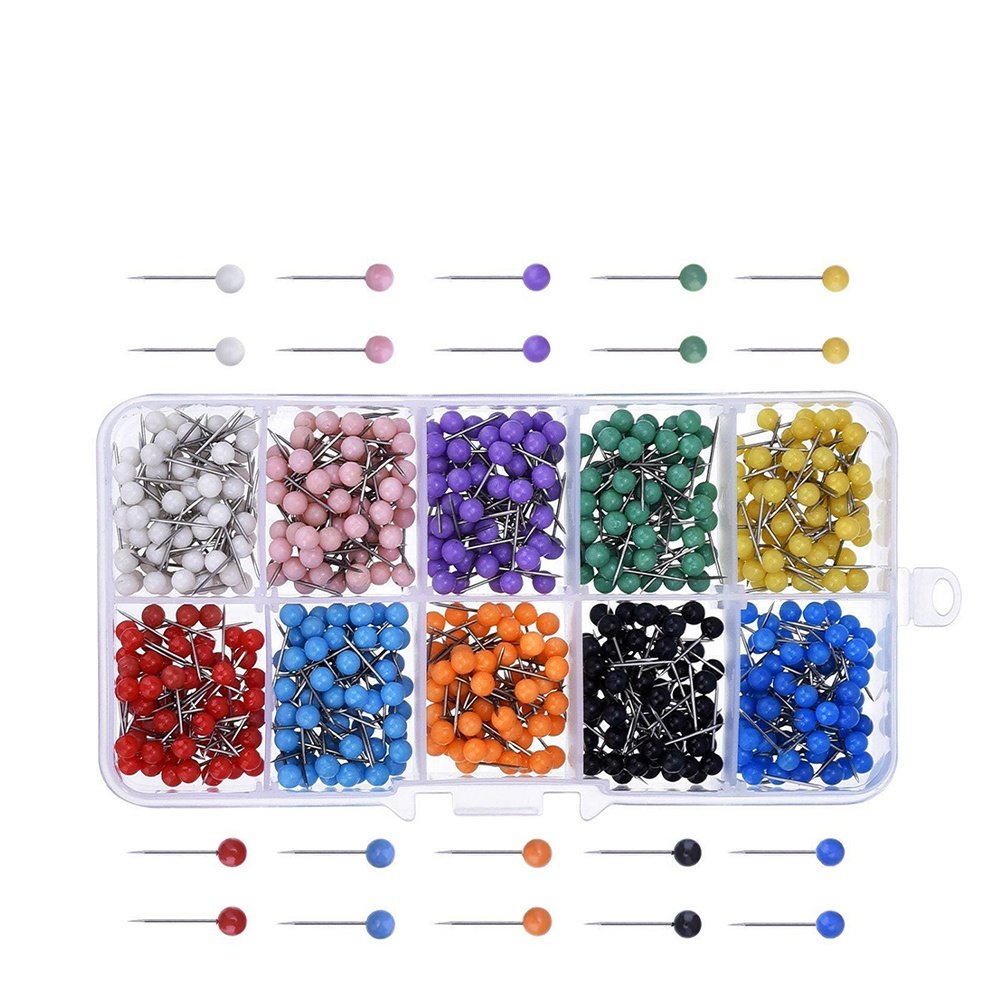 600Pcs Plastic Pushpins Multi- - Home Office Head のレビューと価格