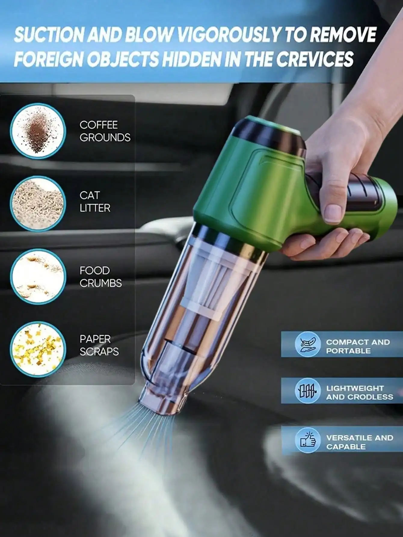 Portable Wireless Vacuum Clean - Home Office Laptop のレビューと価格