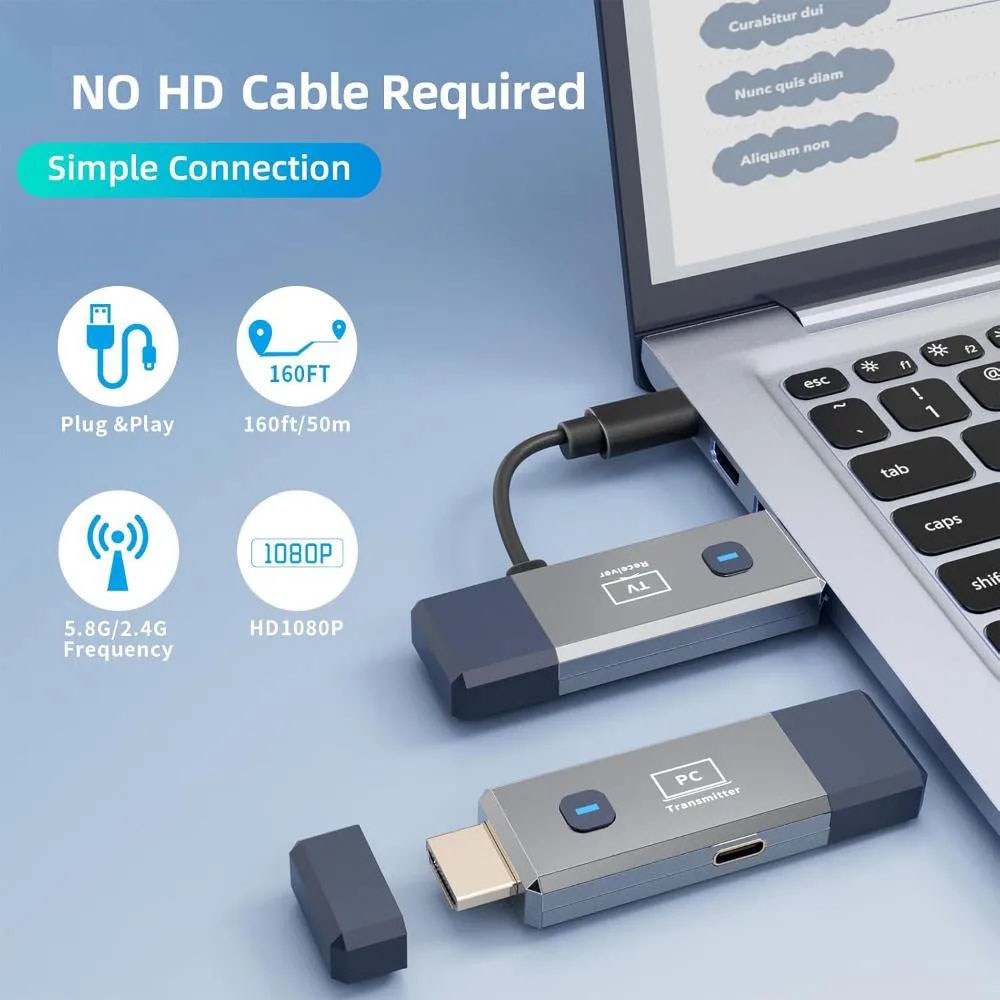 50M Long Range 1080P Wireless  - Home Office Laptop のレビューと価格