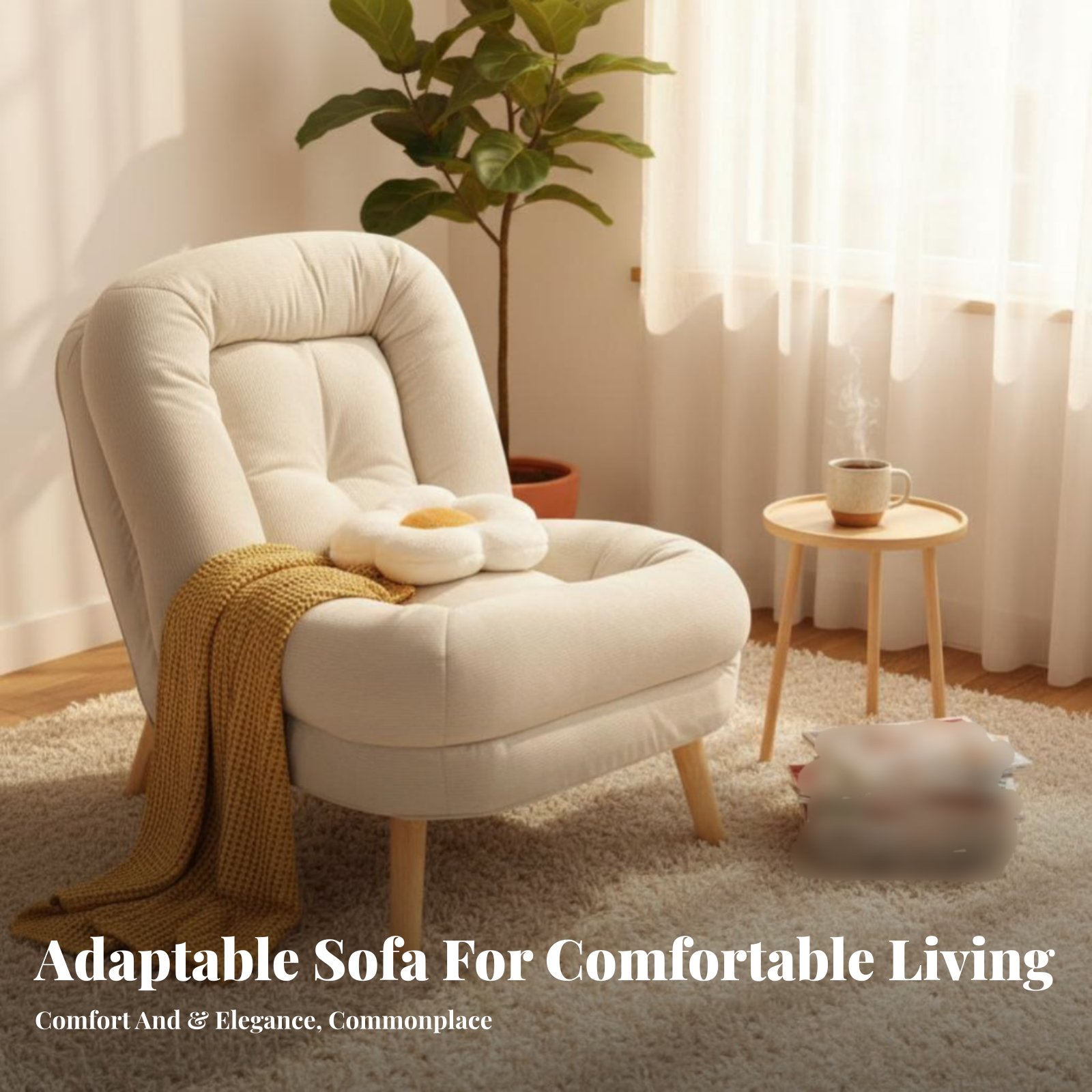 Plush Cocoon Chair Soft and Co - Home Office With Sofa のレビューと価格