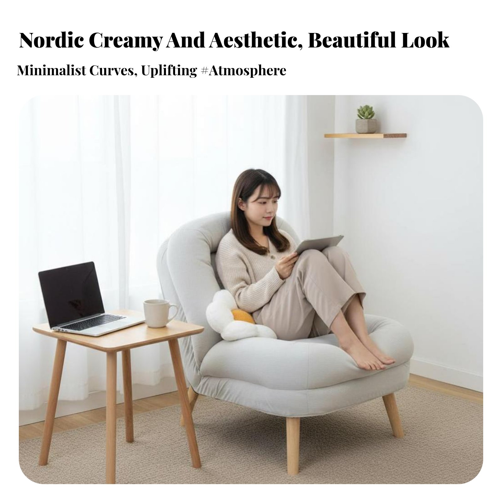 Plush Cocoon Chair Soft and Co - Home Office With Sofa のレビューと価格