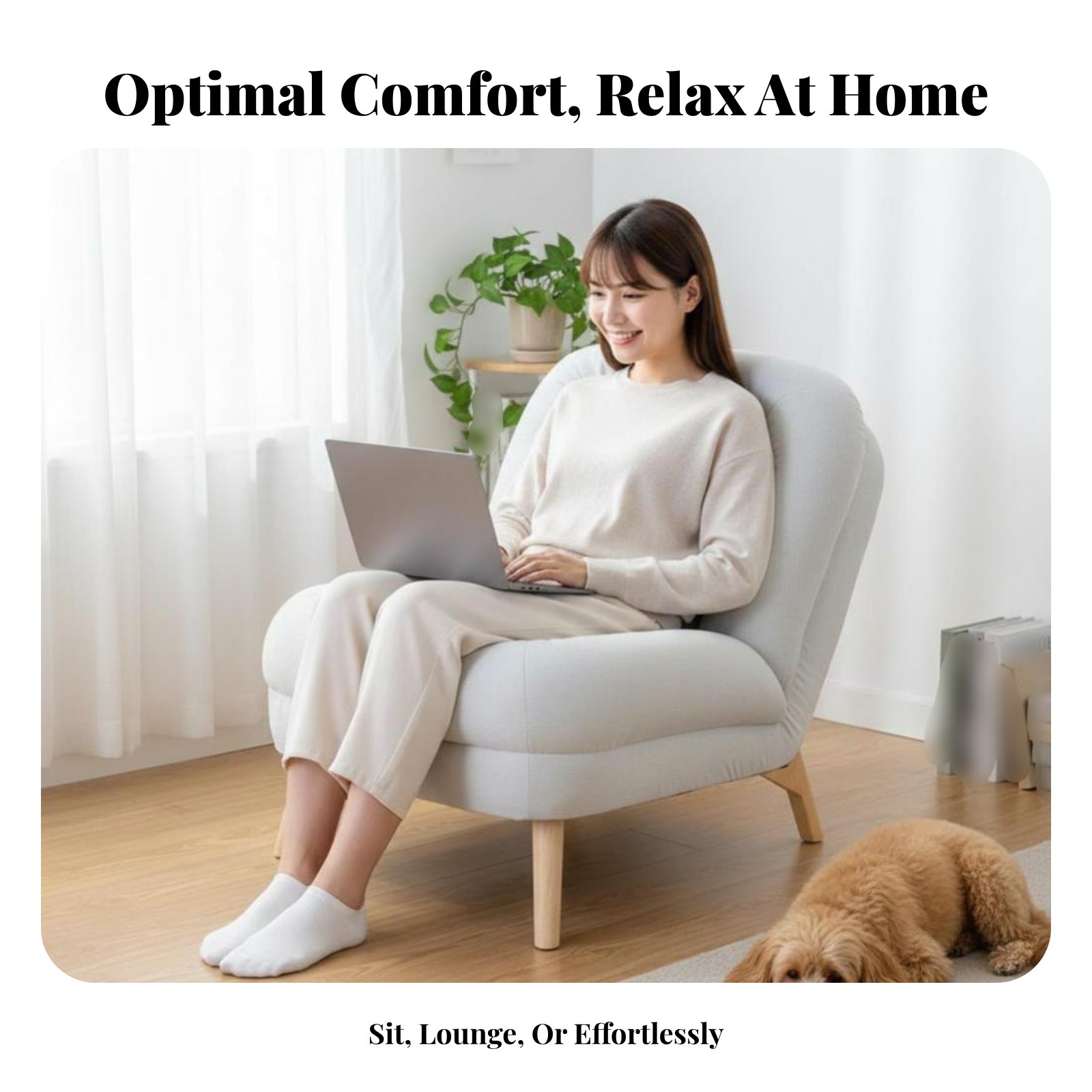 Plush Cocoon Chair Soft and Co - Home Office With Sofa のレビューと価格