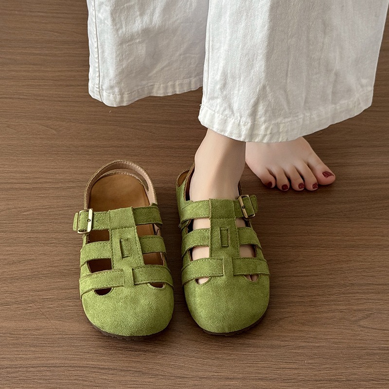 Women's Casual Round Head Flat - Home Office Head のレビューと価格