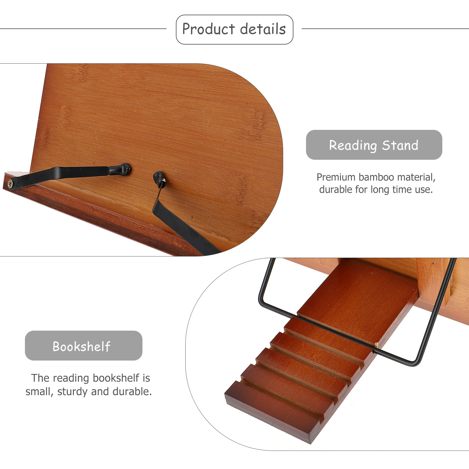 1Pcs Compact Bamboo Book Stand - Home Office Laptop のレビューと価格